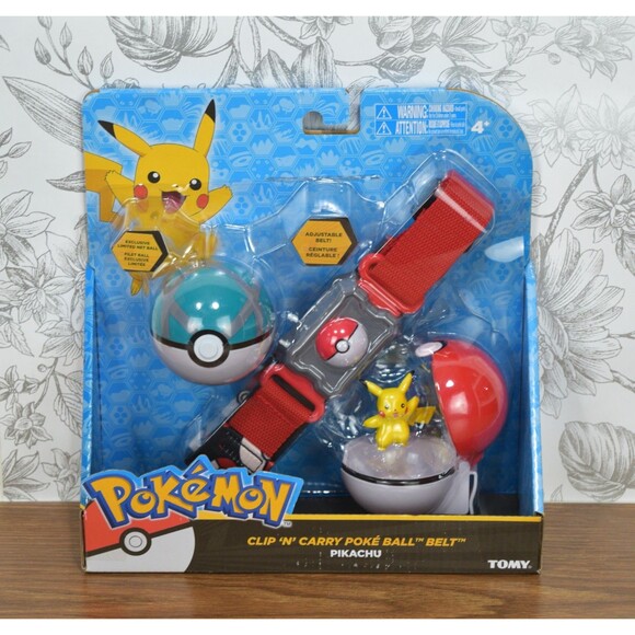 Pokemon Clip 'N' Carry Poke Ball Belt Pikachu New TOMY - Picture 1 of 4